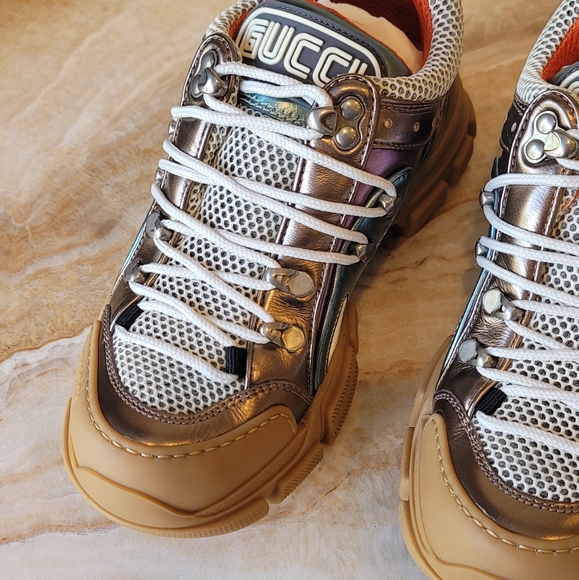 Gucci Flashtreck Metallic Sneakers MSRP $1,140 - Picture 13 of 15